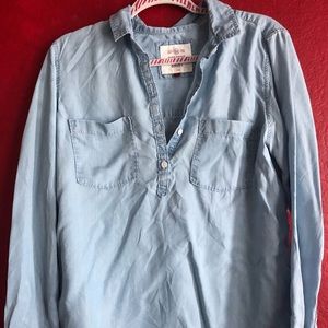Blue button down shirt